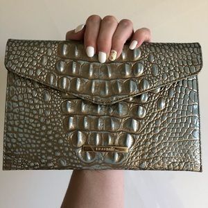 Brahmin Croc Learher Clutch